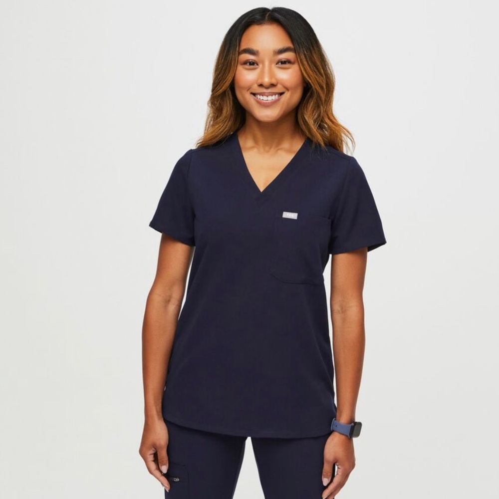 Figs XS Navy Blue Scrub Top